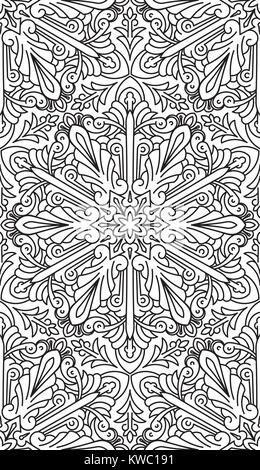 Seamless Abstract Tribal Black And White Pattern. Vector Illustration ...