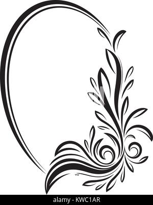 Elegant floral frame design vector Stock Vector Image & Art - Alamy