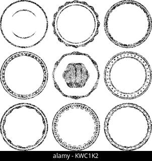 Big set of grunge black templates for rubber stamps Stock Vector Image ...