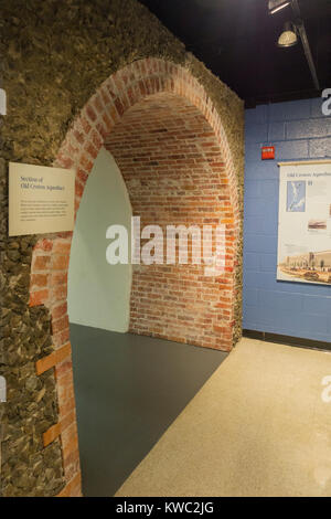 Old Croton Aqueduct museum in Caputo Community center Ossining NY Stock Photo