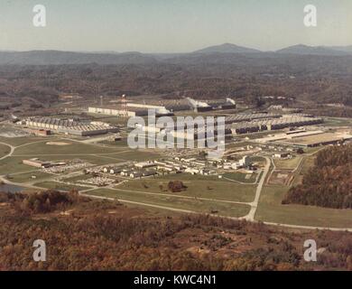 Manhattan Project facility at Oak Ridge, Tennessee, ca. 1950. Then ...