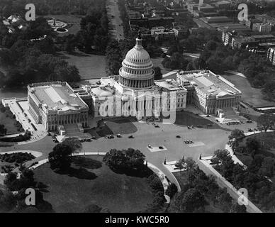 Aerial view of the United States Capitol from south east, ca. 1921-22. (BSLOC 2015 15 85) Stock Photo