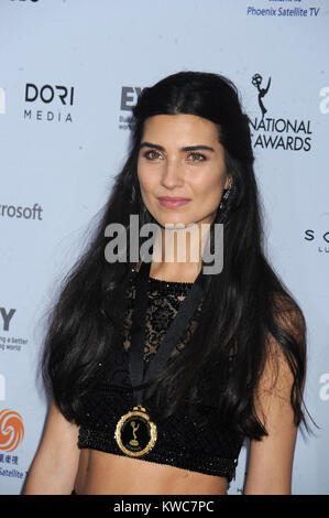 NEW YORK, NY - NOVEMBER 24:  Tuba Buyukustun attends the 2014 International Academy Of Television Arts & Sciences Awards at the New York Hilton on November 24, 2014 in New York City   People:  Tuba Buyukustun Stock Photo