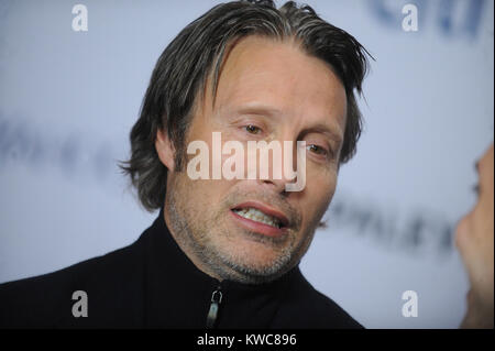 NEW YORK, NY - OCTOBER 18: Mads Mikkelsen attends the 2nd Annual Paleyfest New York Presents: 'Hannibal' at Paley Center For Media on October 18, 2014 in New York, New York  People:  Mads Mikkelsen Stock Photo