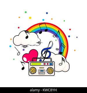 Tshirt teen music vector illustration. Stock Vector