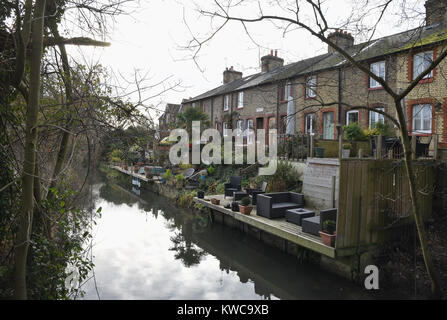Riverdale Cottages, River Darent, Shoreham, Kent. UK Stock Photo