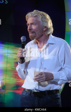 NEW YORK, NY - SEPTEMBER 22: Sir Richard Branson attends the Global Launch Of Grey Goose Virgin Atlantic at the American Museum of Natural History on September 22, 2014 in New York City   People:  Sir Richard Branson Stock Photo