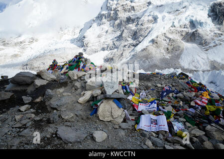 Himalayas, Nepal,  6Nov 2017 - Mount Everest Base Camp Stock Photo