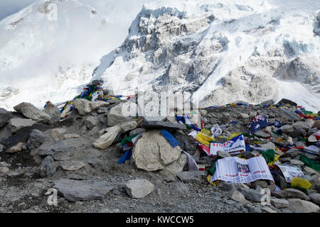 Himalayas, Nepal,  6Nov 2017 - Mount Everest Base Camp Stock Photo