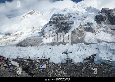 Himalayas, Nepal,  6Nov 2017 - Mount Everest Base Camp Stock Photo