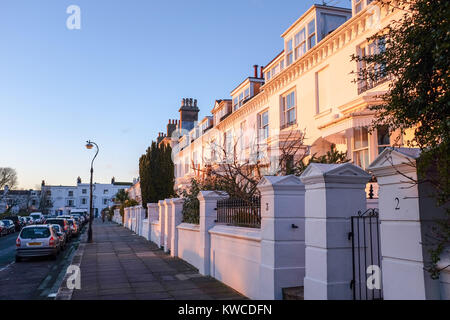 Clifton Terrace Regency style houses in sought after area of Brighton Stock Photo