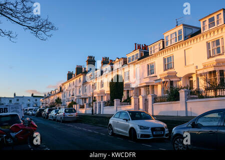 Clifton Terrace Regency style houses in sought after area of Brighton Stock Photo