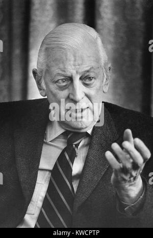 Alistair Cooke, British journalist, television personality, and broadcaster. March 19, 1974. - (BSLOC 2015 1 27) Stock Photo