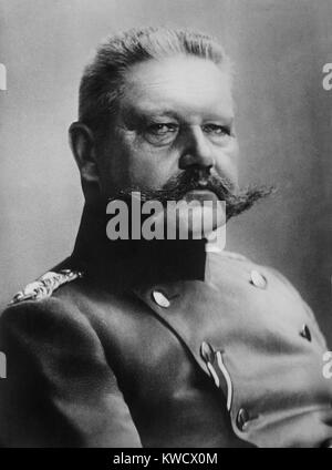 General Paul von Hindenburg, 1915, German military and defacto political leader during World War 1 (BSLOC 2017 1 8) Stock Photo