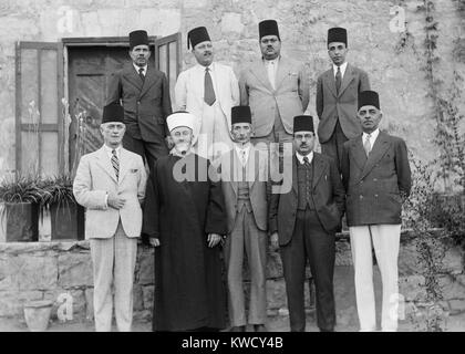 Arab Higher Committee was established in April 1936 during the Arab Revolt. The Committee joined the National Defense Party in rejecting the 1937 Peel Commission recommendation of the partition with the of Palestine into Arab and Jewish polities. Front ro (BSLOC 2017 1 208) Stock Photo