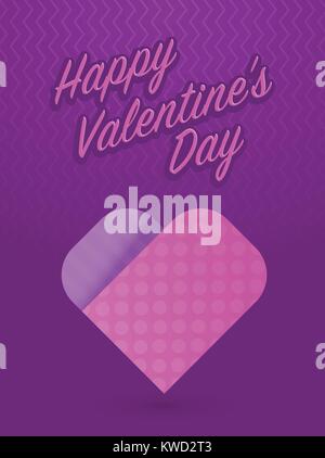 Vector greeting card with cute hearts for Saint Valentines Day Stock Vector