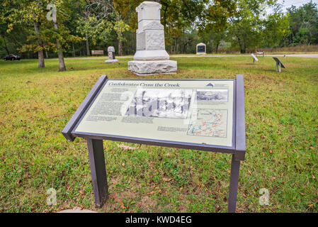 Chickamauga and Chattanooga National Military Park is located in Georgia and Tennessee and was one of the most decisive battles of the Civil War. Stock Photo