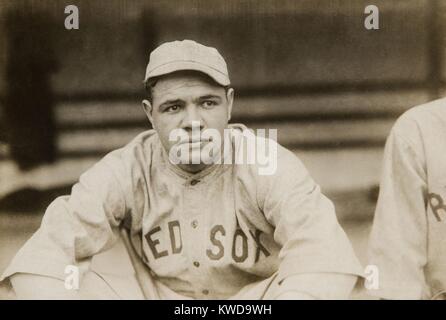 Babe Ruth when he played for the Boston Red Soxs, ca. 1919. (BSLOC 2015 17 22) Stock Photo