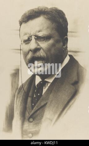 Former President Theodore Roosevelt speaking, c. 1911-12 (BSLOC 2017 8 42) Stock Photo