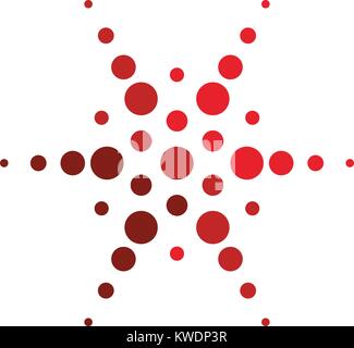 Abstract star halftone logo. New technology vector symbol. Stock Vector