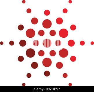 Abstract star halftone logo. New technology vector symbol. Stock Vector