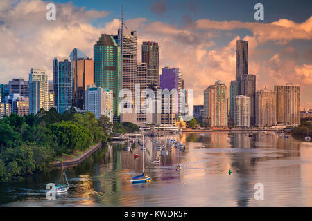 Brisbane. Cityscape image of Brisbane skyline, Australia during sunrise. Stock Photo