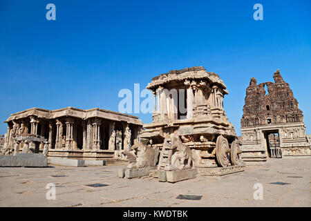 Chariot in Vittala temple, Hampi, India Stock Photo