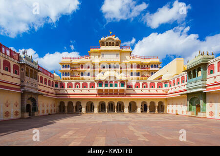 Chandra Mahal Palace (City Palace) in Jaipur, India Stock Photo