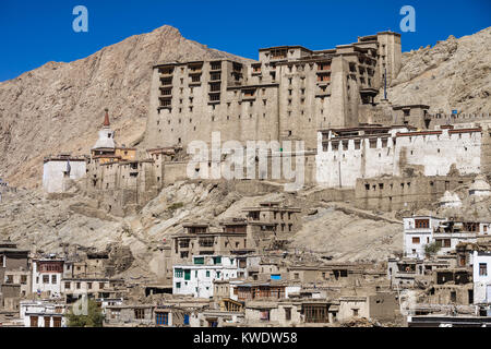 Landmarks in the center of Leh, Ladakh, India. Stock Photo