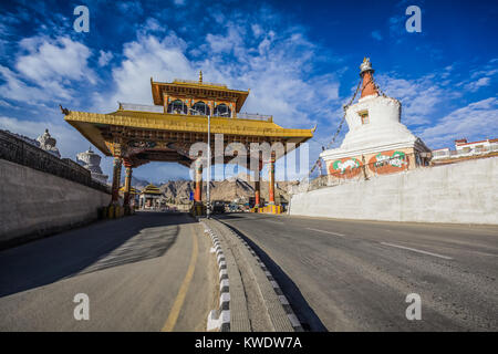 Entrance of Leh city in the Indian State of Jammu and Kashmir Stock Photo