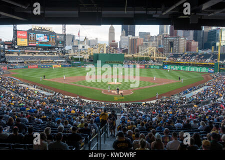 PNC Park, the home field for the Pittsburgh Pirates Major League baseball team in Pittsburgh, Pennsylvania, United States. Stock Photo