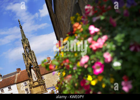 Monument to Second Baron Feversham, Helmsley Market Square, North Yorkshire Stock Photo