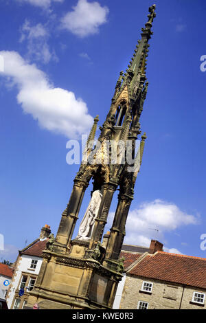 Monument to Second Baron Feversham, Helmsley Market Square, North Yorkshire Stock Photo