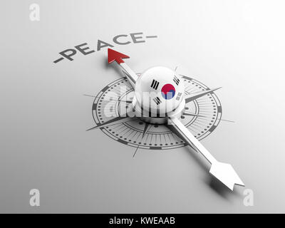 South Korea High Resolution Compass Concept Stock Photo