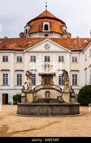 baroque chateau Vranov nad Dyjí in South Moravia Stock Photo