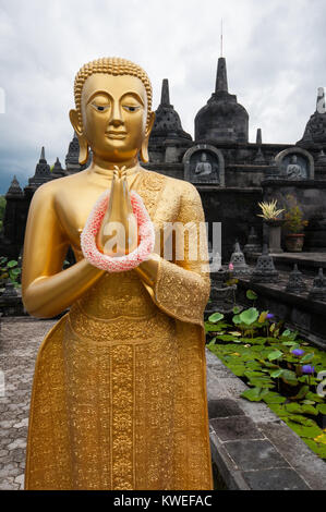 Brahma Vihara Arama, Statue of Buddha at Buddhist Monastery, Banjar, near Lovina. Bali, Indonesia Stock Photo