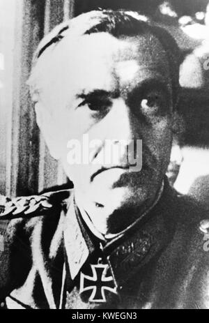 Field Marshal Friedrich von Paulus (1890 - 1957). The highest ranking German Officer captured by the Russians after his Sixth Army surrendered at Stalingrad in 1942. Hitler expected Paulus to commit suicide, repeating to his staff that there was no precedent of a German field marshal ever being captured alive. While in Soviet captivity during the war, Paulus became a vocal critic of the Nazi regime and joined the Soviet-sponsored National Committee for a Free Germany. He moved to East Germany in 1953. Stock Photo