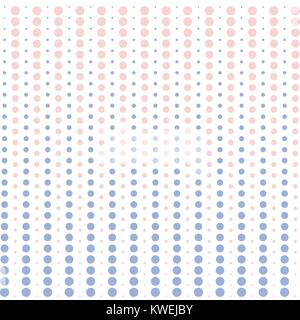 Vector halftone dots. pink and blue pastel color on white background Stock Vector