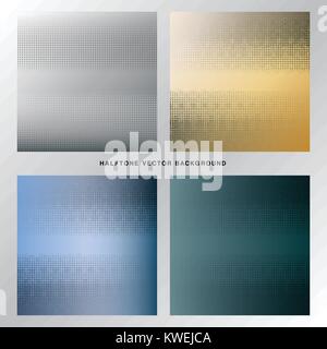 set of Abstract Halftone dots Backgrounds, vector illustration design Stock Vector