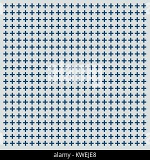 cross or plus navy blue sign icon seamless pattern vector Stock Vector