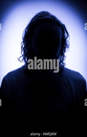 portrait of a young man with long hair Stock Photo