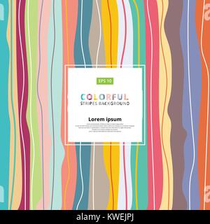 Abstract colorful pastels vertical striped background. Vector illustration Stock Vector