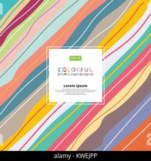 Abstract colorful pastels diagonal striped background. Vector illustration Stock Vector