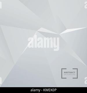 Abstract geometric triangle polygonal space low poly gray background. Vector illustration Stock Vector