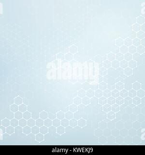 Abstract background. Structure molecule of DNA and neurons. Medicine, science. Vector illustration Stock Vector