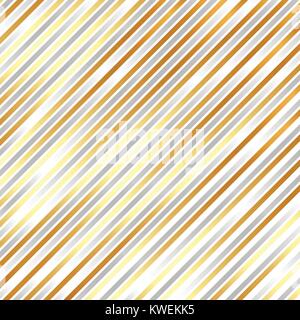 Striped diagonal silver and golden color background, Abstract vector illustration Stock Vector