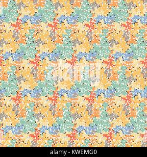 Vector abstract seamless pattern. Irregular skale grid texture. Free hand doodle drawn blot surface. Stock Vector