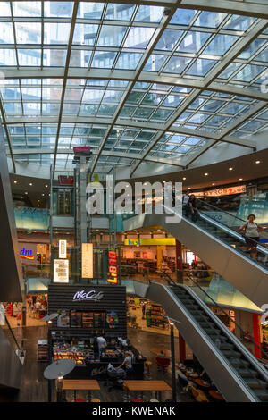 Wien, Vienna: Gasometer City shopping center mall, 11. Simmering, Wien, Austria Stock Photo
