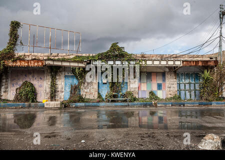 Hebron, Palestine, January 8 2011: Abandoned Palestinian shops on Shuhada street. It used to be main street of Hebron, it is now closed for Palestinia Stock Photo