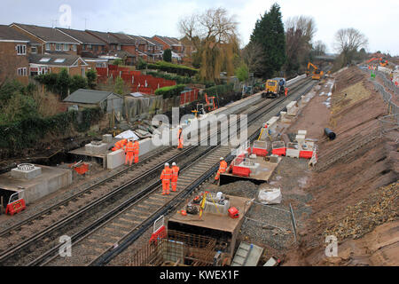 A new train station is being built to the north Liverpool. The Station will be known as Maghull North when it opens which is planned to be in May 2018 Stock Photo